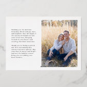 Silver Winter Wonderland vakantiefoto Folie Kaart (Achterkant)