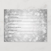 Silver Winter Wonderland Vrijgezellenfeest Advies Uitnodiging Briefkaart (Achterkant)