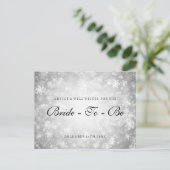 Silver Winter Wonderland Vrijgezellenfeest Advies Uitnodiging Briefkaart (Staand voorkant)