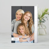Silver Wishes | Modern Multi Photo Hanukkah Folie Feestdagenkaart (Staand Voorkant)