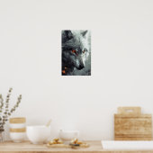 Silver Wolf Chaos 1 AR 916 Poster (Keuken)