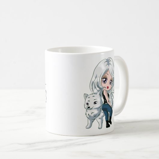 Silver Wolf Coffee Cup Koffiemok (Voorkant rechts)