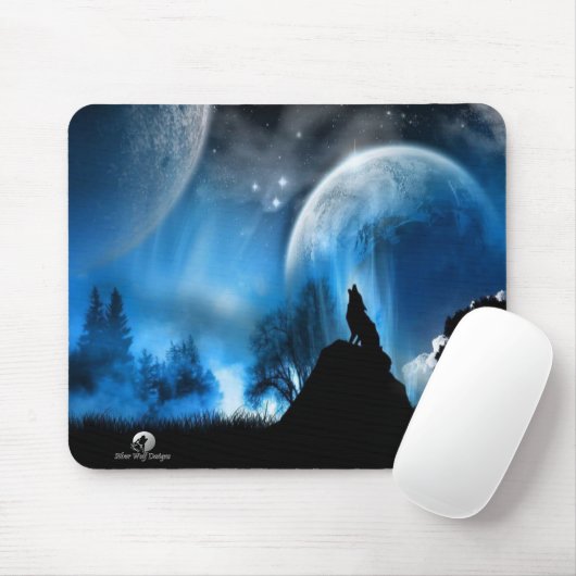 Silver Wolf Design MousePad Muismat (Met muis)