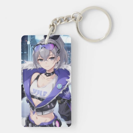 Silver Wolf fan art 1 Sleutelhanger (achterkant)