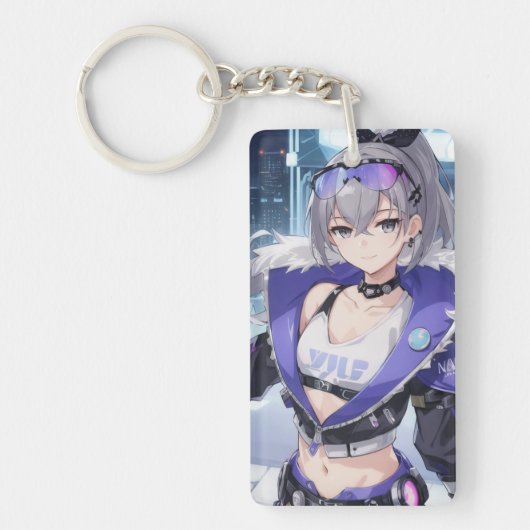 Silver Wolf fan art 1 Sleutelhanger (Voorkant)