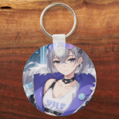 Silver Wolf fan art 1 Sleutelhanger (Achterkant)