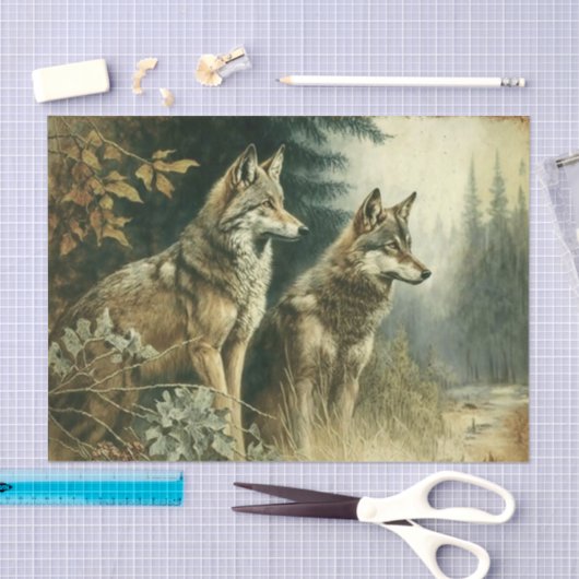 Silver Wolves Tissuepapier (Craft)