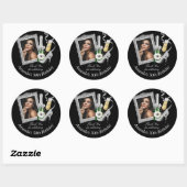 Silver Womens Birthday Hartelijk dank Ronde Sticker (Vel)