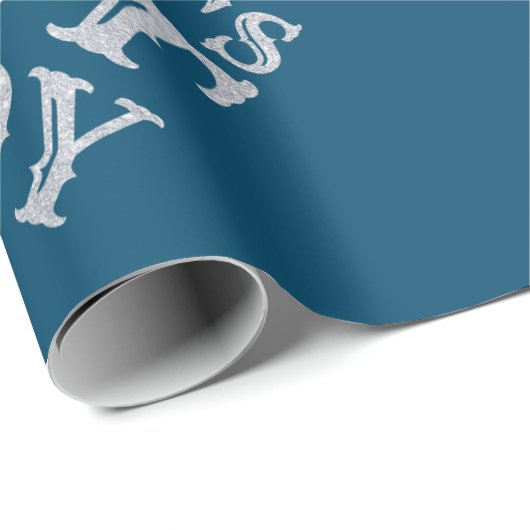 Silver World's Best Papa Vaderdag Glitter Cadeaupapier (Rol Hoek)