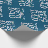 Silver World's beste pap Vaderdag Glitter Cadeaupapier (Hoek)