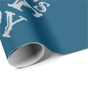 Silver World's beste papa Vaderdag glitter Cadeaupapier