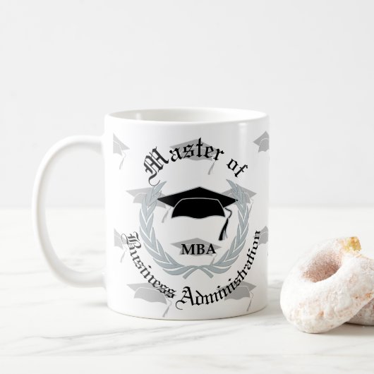 Silver Wreater Masters MBA Afstuderen Koffiemok (Met donut)