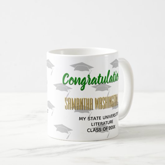 Silver Wreath Master Arts Afstuderen Celebration Koffiemok (Voorkant rechts)