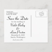 Silver XO's Save the Date Aankondigingskaart (Achterkant)