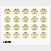 Silver/Yellow Forever Diamonds Quinceañera Sticker (Vel)