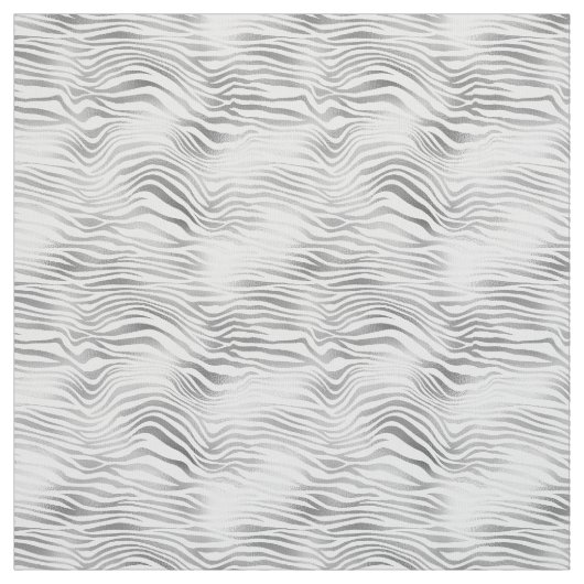 Silver Zebra Print Stof (Swatch)