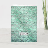 Silver Zee Green Brocade Jewish Wedding Blessing Kaart (Achterkant)