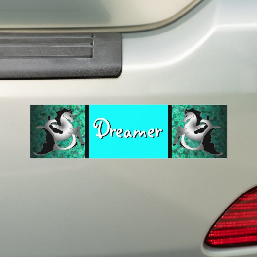 Silver Zee Horse Bumpersticker (Op auto)