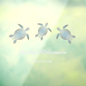 Silver Zee Turquoise Coastal Raamsticker (Vel 3)