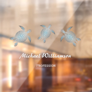 Silver Zee Turquoise Coastal Raamsticker