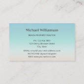 Silver Zee Turquoise Coastal Visitekaartje (Achterkant)