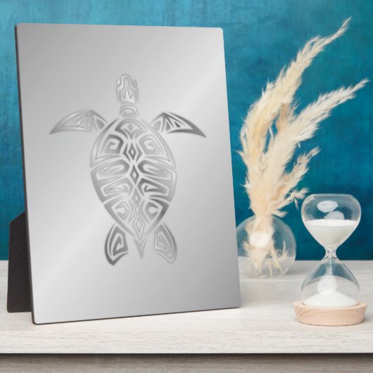 Silver Zee Turtle Animal Fotoplaat (Zijkant)