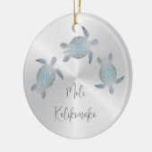 Silver Zee Turtle Animal Hawaiian Keramisch Ornament (Links)