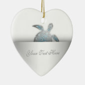 Silver Zee Turtle Animal Keramisch Ornament (Rechts)