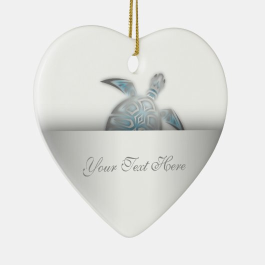 Silver Zee Turtle Animal Keramisch Ornament (Rechts)