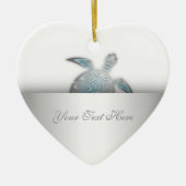 Silver Zee Turtle Animal Keramisch Ornament (Voorkant)