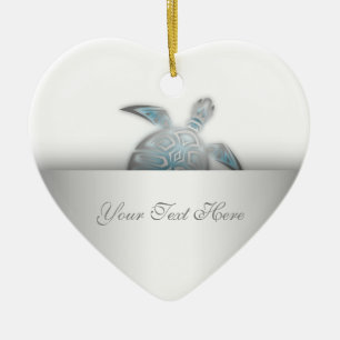 Silver Zee Turtle Animal Keramisch Ornament