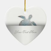 Silver Zee Turtle Animal Keramisch Ornament (Achterkant)