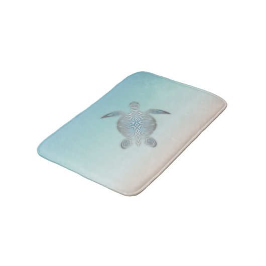 Silver Zee Turtle Beach Style Turquoise Badmat (Gekanteld)