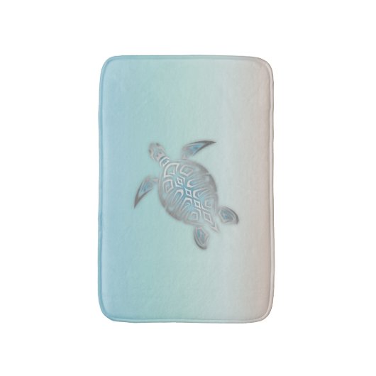 Silver Zee Turtle Beach Style Turquoise Badmat (Voorkant Verticaal)