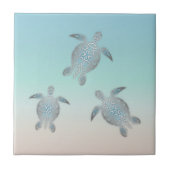 Silver Zee Turtle Beach Tegeltje (Voorkant)