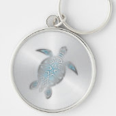 Silver Zee Turtle Coastal Sleutelhanger (Voorkant)