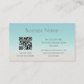 Silver Zee Turtle | KustQR-code Visitekaartje (Achterkant)