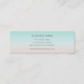 Silver Zee Turtle Marine Biology Nautical Mini Visitekaartje (Achterkant)