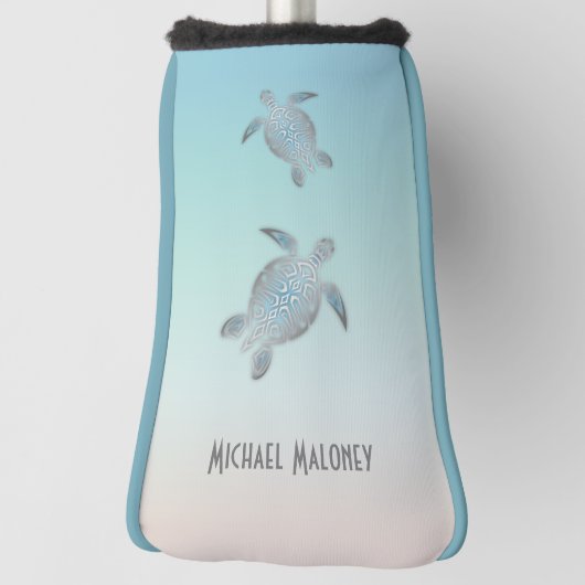 Silver Zee Turtle Monogram Maritime Golfheadcover (Draai 90)