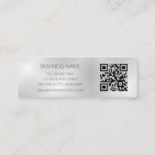 Silver Zee Turtle QR Code Beach Style Mini Visitekaartje (Achterkant)