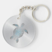 Silver Zee Turtle Sleutelhanger (Achterkant)