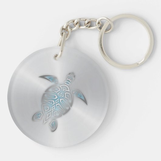 Silver Zee Turtle Sleutelhanger (Achterkant)