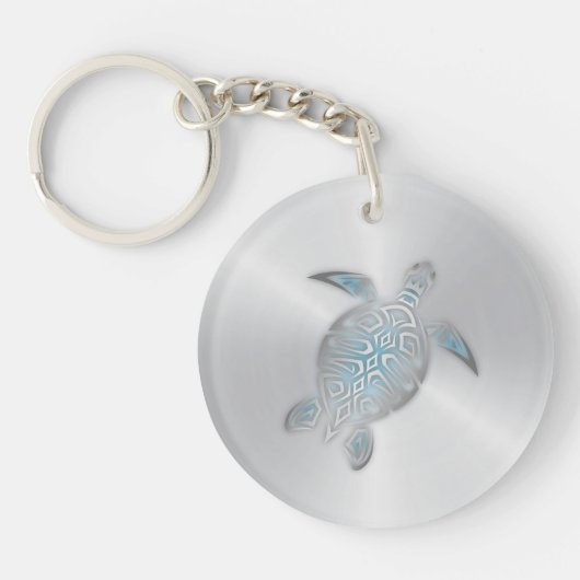 Silver Zee Turtle Sleutelhanger (Voorkant)