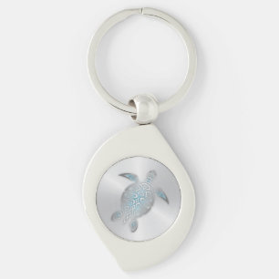 Silver Zee Turtle Sleutelhanger