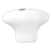 Silver Zee Turtle White Nautical Keramische Knop (Zijkant)