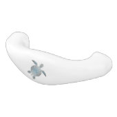 Silver Zee Turtle White Nautical Keramische Ladegreep (Gekanteld)