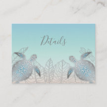 Silver Zee Turtles | Beach Weddenschap Details