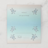 Silver Zee Turtles Beach Wedding Plaatskaartje (Buitenkant ongevouwen)