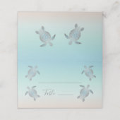 Silver Zee Turtles Beach Wedding Plaatskaartje (Buitenkant ongevouwen)