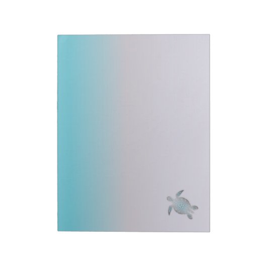 Silver Zee Turtles Beachstyle Minimum Notitieblok (Linkerzijde)